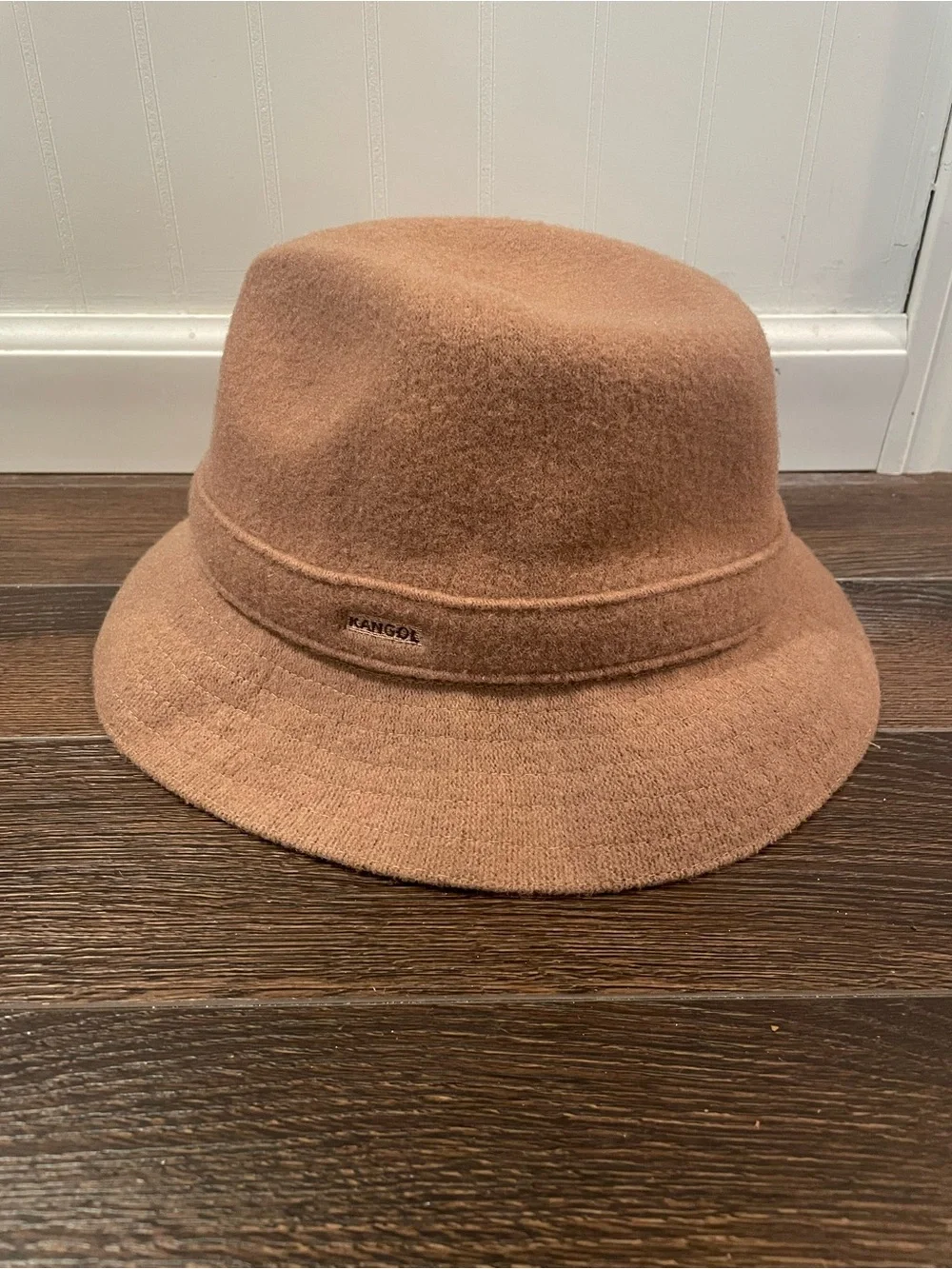 Kangol Wool Gaffer Trilby Fedora Hat Old Money Vintage Unisex in Tan XXL